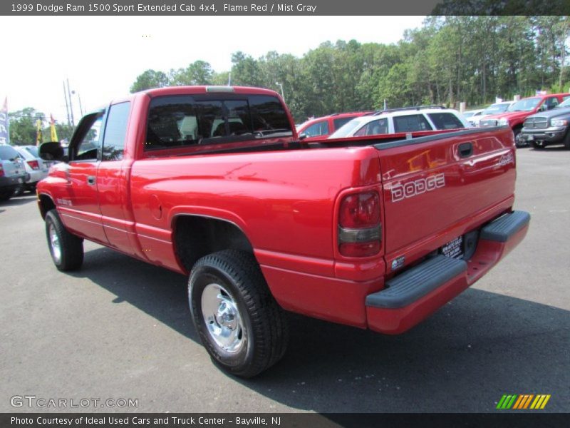 Flame Red / Mist Gray 1999 Dodge Ram 1500 Sport Extended Cab 4x4