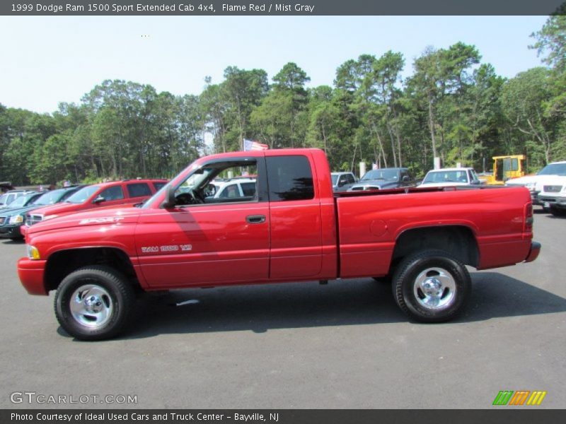 Flame Red / Mist Gray 1999 Dodge Ram 1500 Sport Extended Cab 4x4