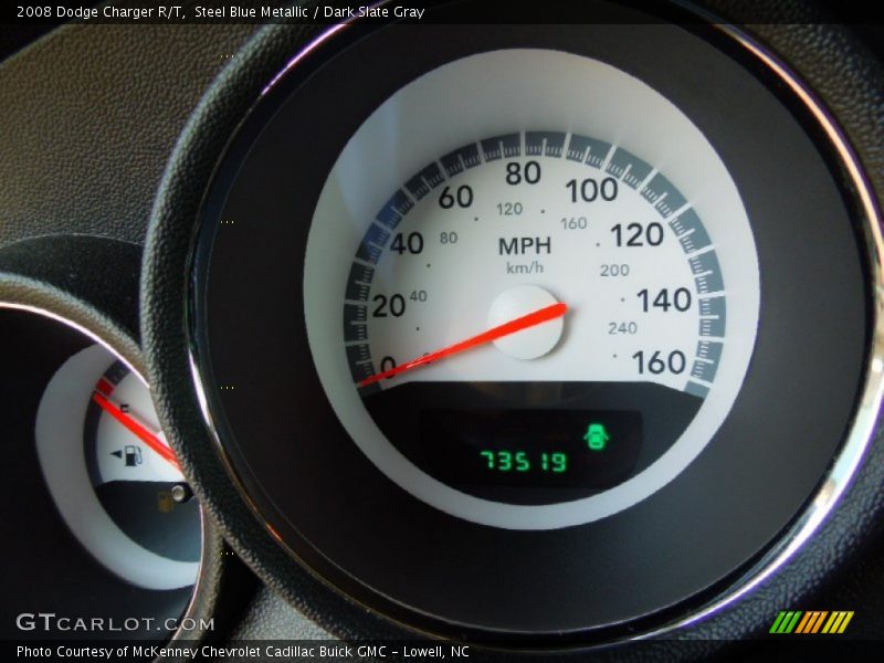 Steel Blue Metallic / Dark Slate Gray 2008 Dodge Charger R/T