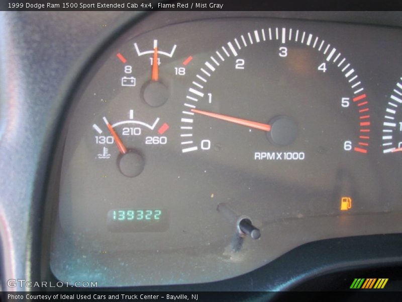 Flame Red / Mist Gray 1999 Dodge Ram 1500 Sport Extended Cab 4x4