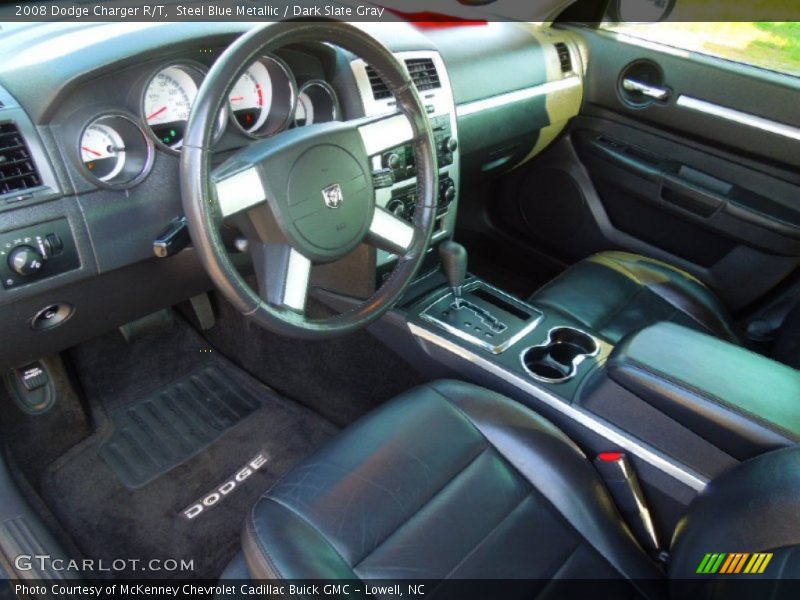 Steel Blue Metallic / Dark Slate Gray 2008 Dodge Charger R/T