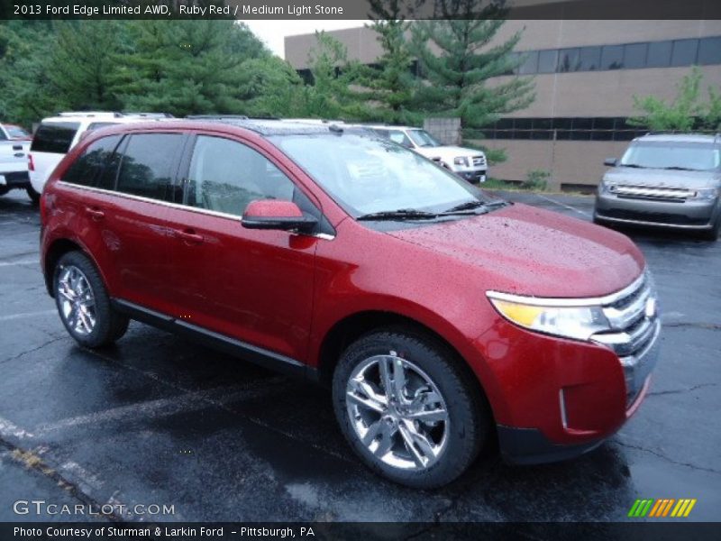 Ruby Red / Medium Light Stone 2013 Ford Edge Limited AWD