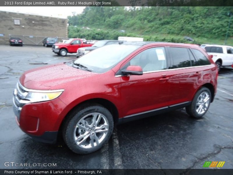 Ruby Red / Medium Light Stone 2013 Ford Edge Limited AWD