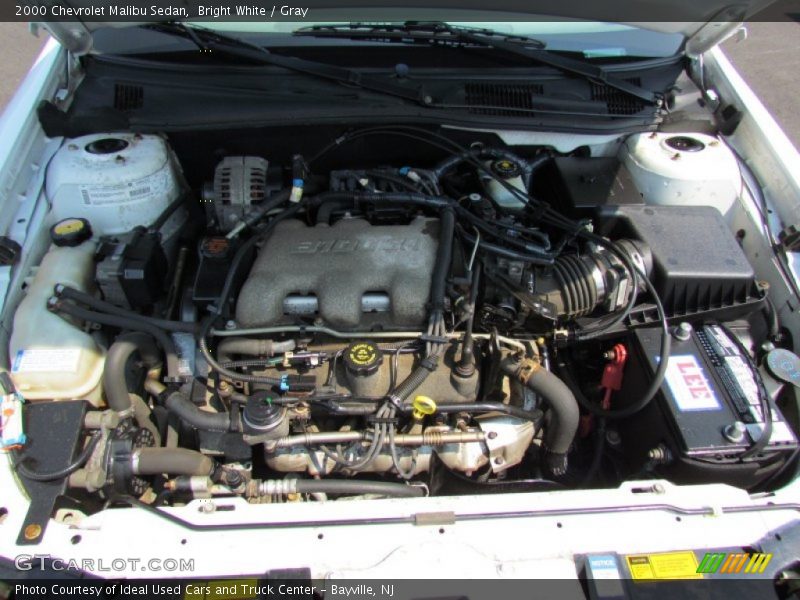 Bright White / Gray 2000 Chevrolet Malibu Sedan