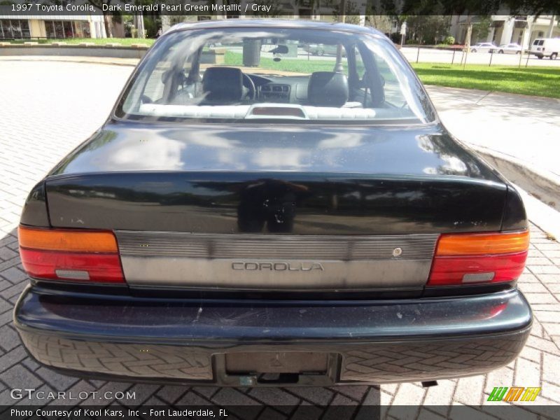 Dark Emerald Pearl Green Metallic / Gray 1997 Toyota Corolla