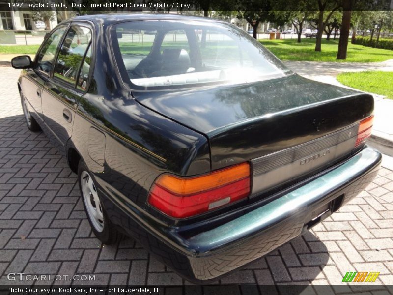 Dark Emerald Pearl Green Metallic / Gray 1997 Toyota Corolla