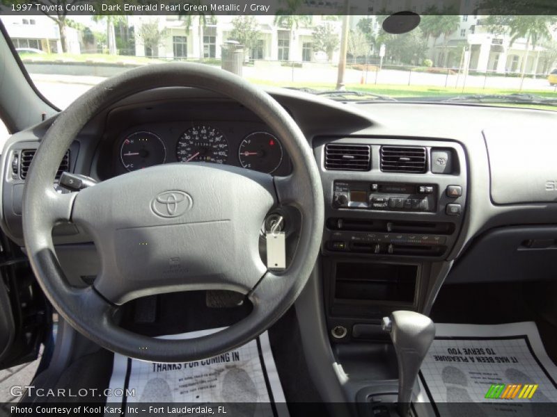 Dark Emerald Pearl Green Metallic / Gray 1997 Toyota Corolla