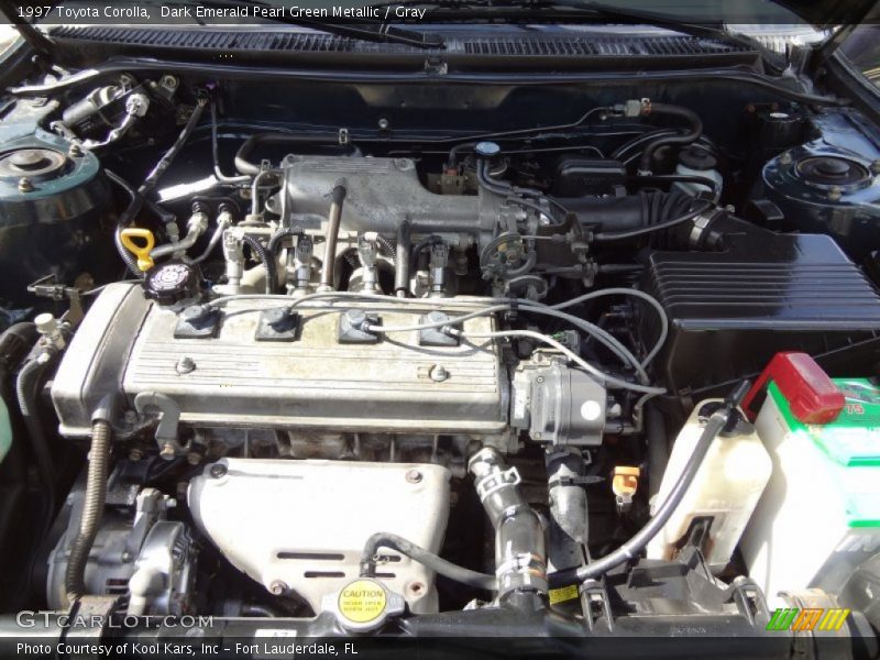 Dark Emerald Pearl Green Metallic / Gray 1997 Toyota Corolla