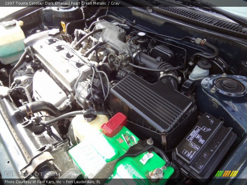 Dark Emerald Pearl Green Metallic / Gray 1997 Toyota Corolla