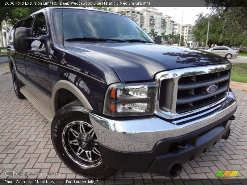 Deep Wedgewood Blue Metallic / Medium Graphite 2000 Ford Excursion Limited