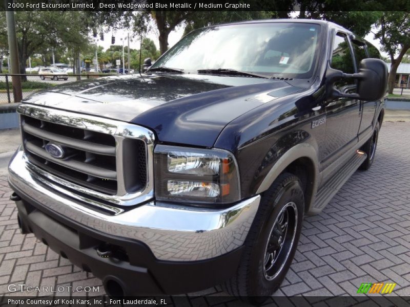 Deep Wedgewood Blue Metallic / Medium Graphite 2000 Ford Excursion Limited