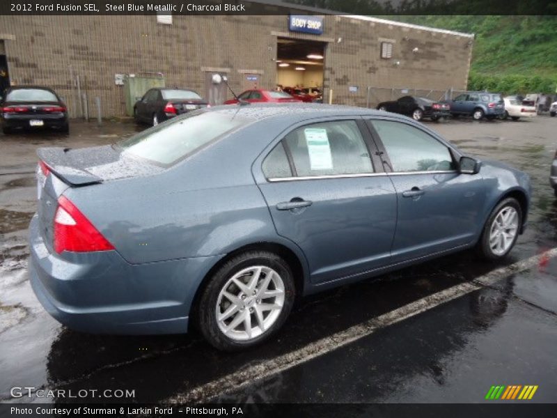 Steel Blue Metallic / Charcoal Black 2012 Ford Fusion SEL