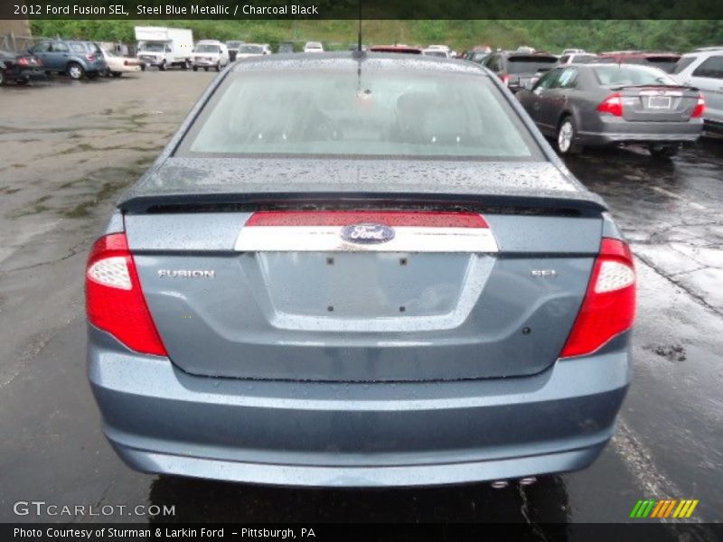 Steel Blue Metallic / Charcoal Black 2012 Ford Fusion SEL