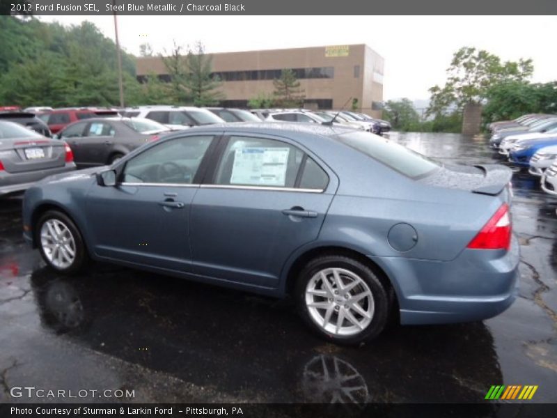 Steel Blue Metallic / Charcoal Black 2012 Ford Fusion SEL