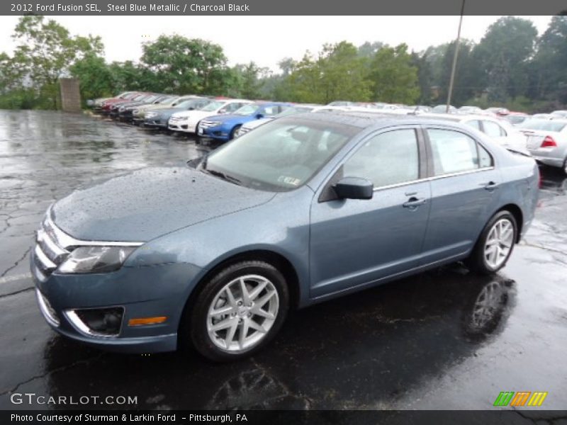 Steel Blue Metallic / Charcoal Black 2012 Ford Fusion SEL