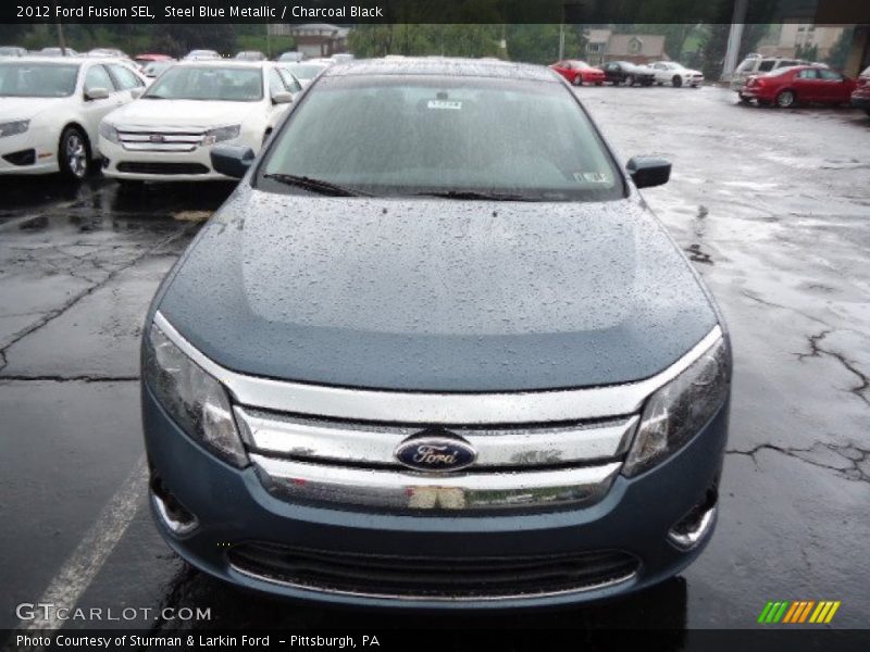 Steel Blue Metallic / Charcoal Black 2012 Ford Fusion SEL