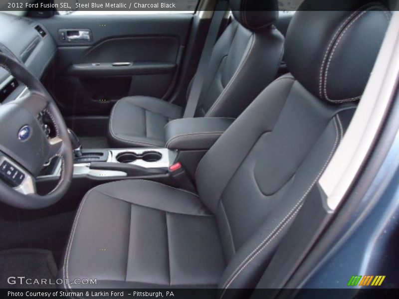Steel Blue Metallic / Charcoal Black 2012 Ford Fusion SEL