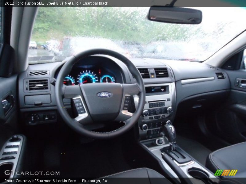 Steel Blue Metallic / Charcoal Black 2012 Ford Fusion SEL