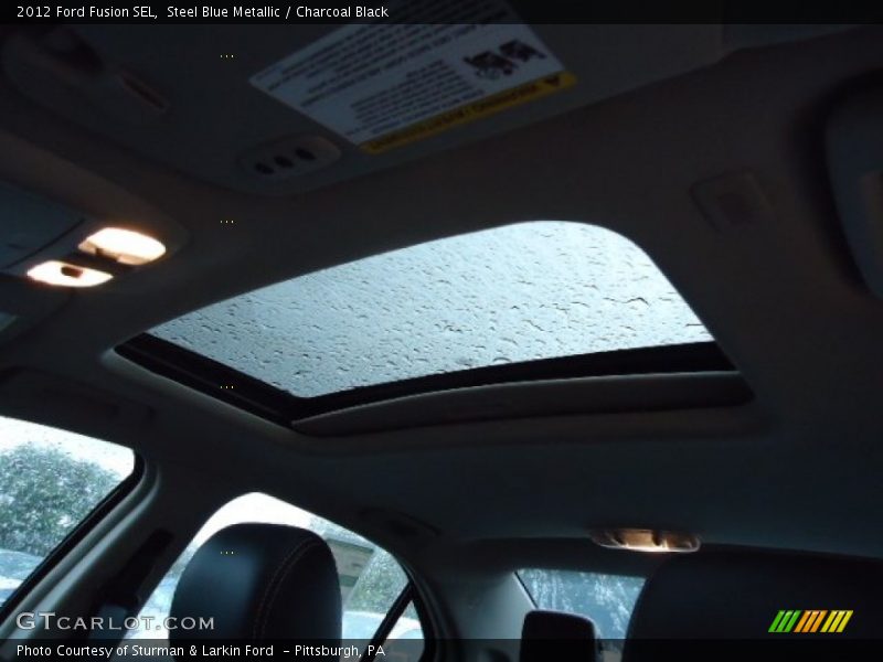 Steel Blue Metallic / Charcoal Black 2012 Ford Fusion SEL