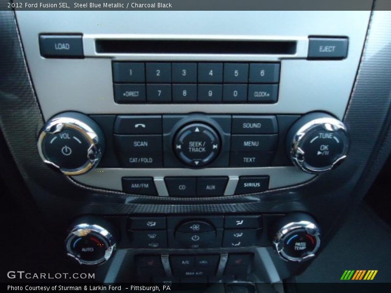 Steel Blue Metallic / Charcoal Black 2012 Ford Fusion SEL
