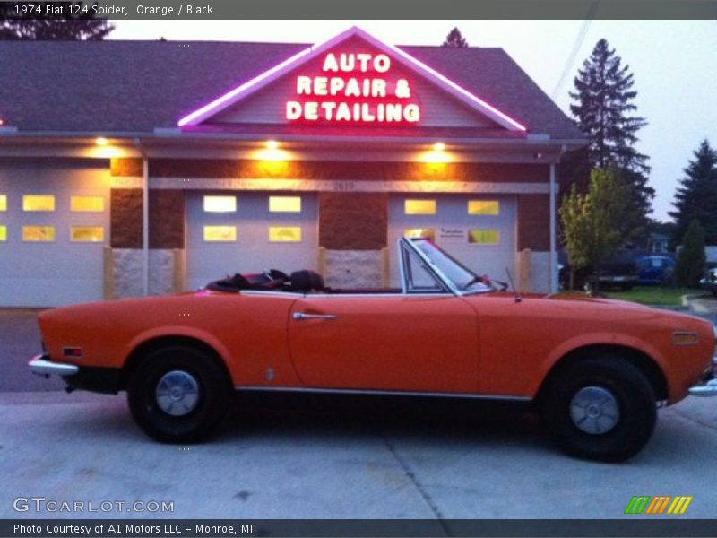 Orange / Black 1974 Fiat 124 Spider