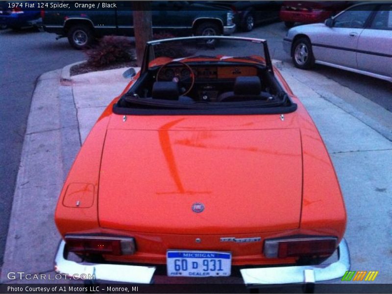 Orange / Black 1974 Fiat 124 Spider