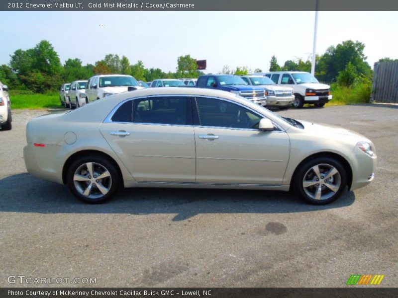 Gold Mist Metallic / Cocoa/Cashmere 2012 Chevrolet Malibu LT