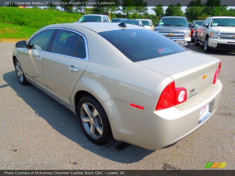 Gold Mist Metallic / Cocoa/Cashmere 2012 Chevrolet Malibu LT