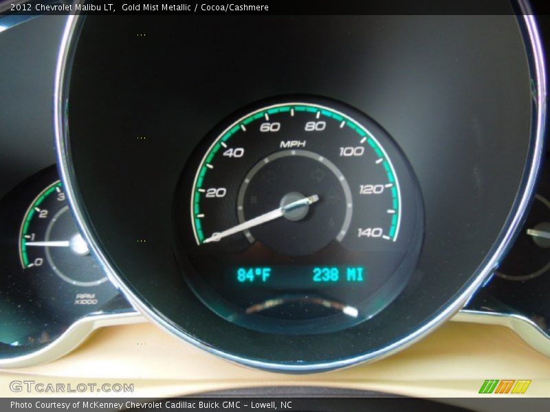 Gold Mist Metallic / Cocoa/Cashmere 2012 Chevrolet Malibu LT