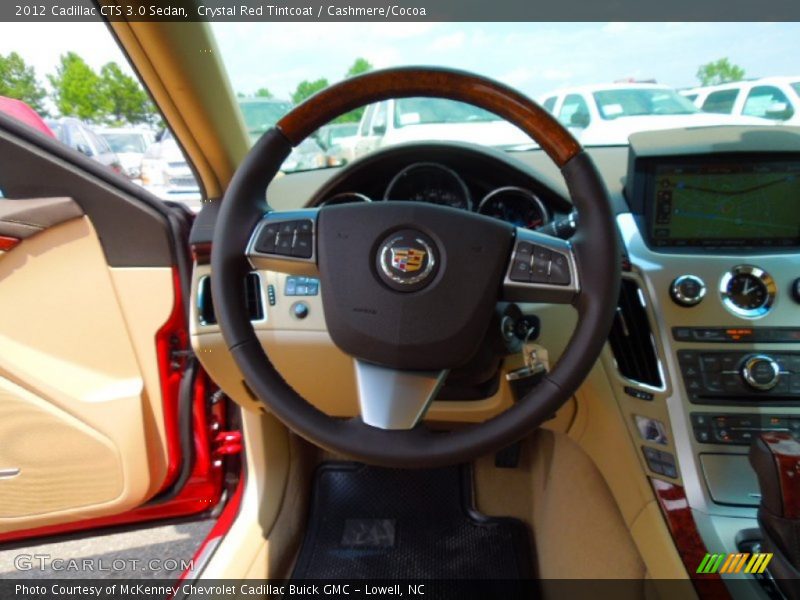 Crystal Red Tintcoat / Cashmere/Cocoa 2012 Cadillac CTS 3.0 Sedan