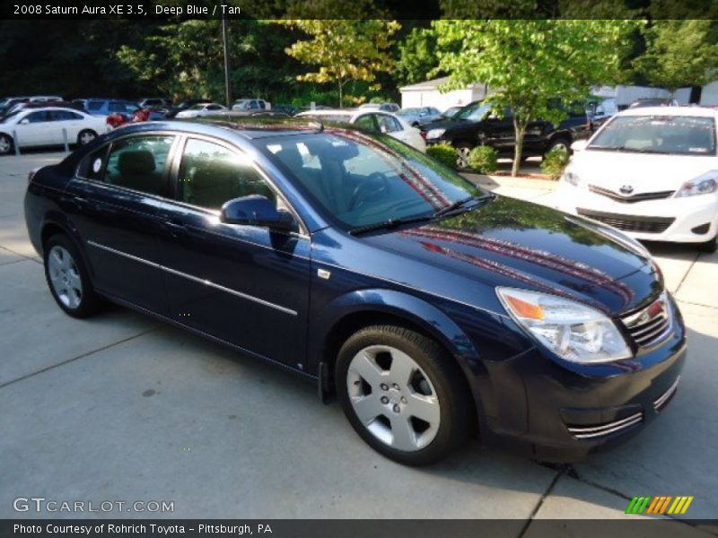 Deep Blue / Tan 2008 Saturn Aura XE 3.5