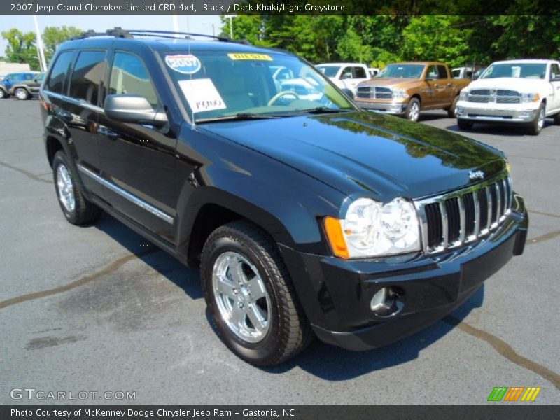 Black / Dark Khaki/Light Graystone 2007 Jeep Grand Cherokee Limited CRD 4x4