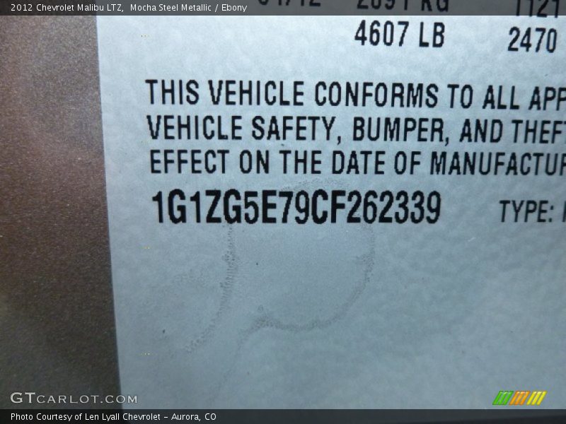 Mocha Steel Metallic / Ebony 2012 Chevrolet Malibu LTZ