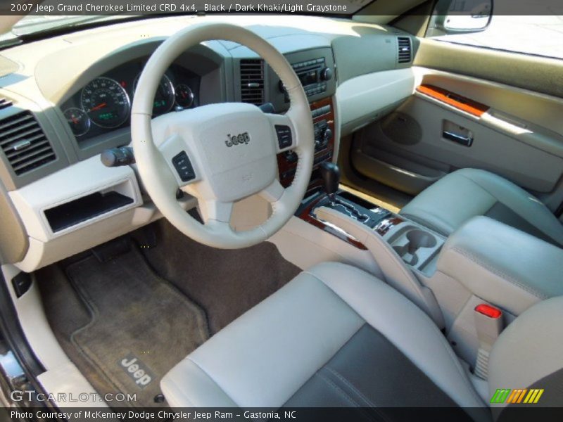 Black / Dark Khaki/Light Graystone 2007 Jeep Grand Cherokee Limited CRD 4x4
