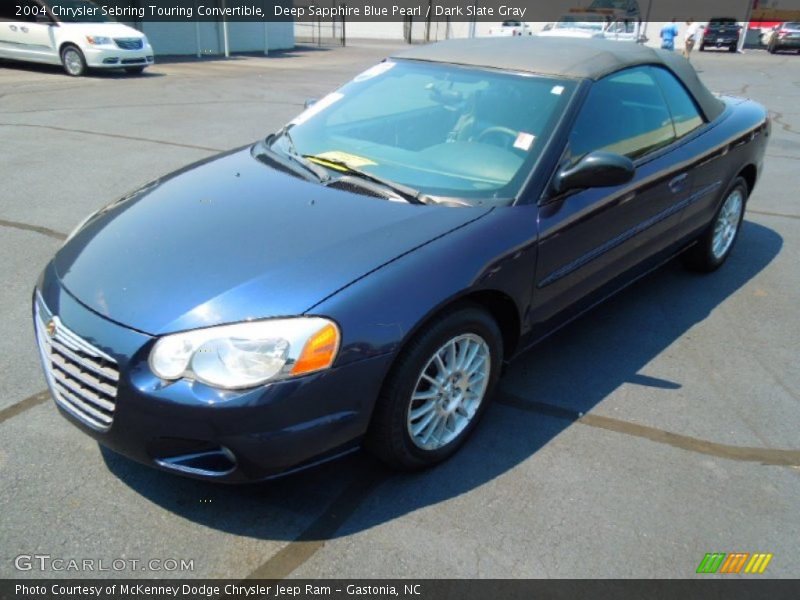 Deep Sapphire Blue Pearl / Dark Slate Gray 2004 Chrysler Sebring Touring Convertible