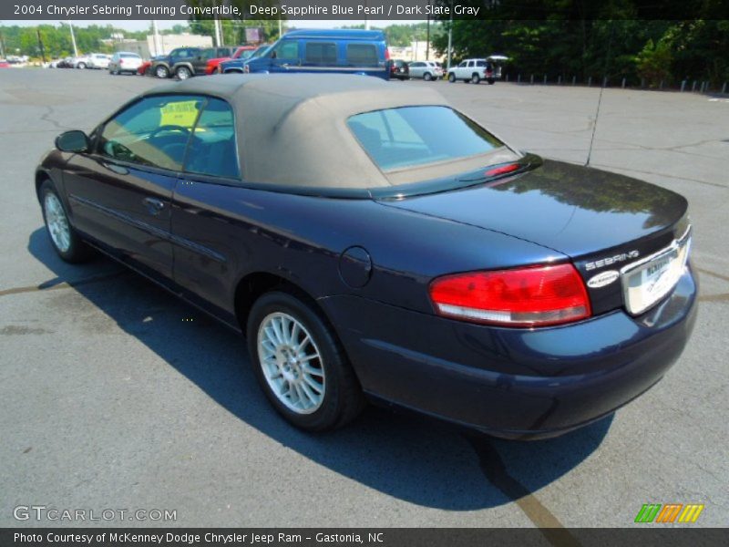 Deep Sapphire Blue Pearl / Dark Slate Gray 2004 Chrysler Sebring Touring Convertible