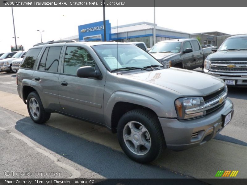 Graystone Metallic / Light Gray 2008 Chevrolet TrailBlazer LS 4x4