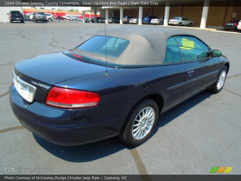 Deep Sapphire Blue Pearl / Dark Slate Gray 2004 Chrysler Sebring Touring Convertible