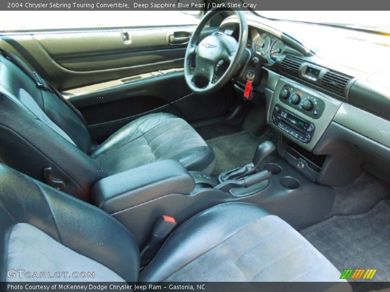 Deep Sapphire Blue Pearl / Dark Slate Gray 2004 Chrysler Sebring Touring Convertible