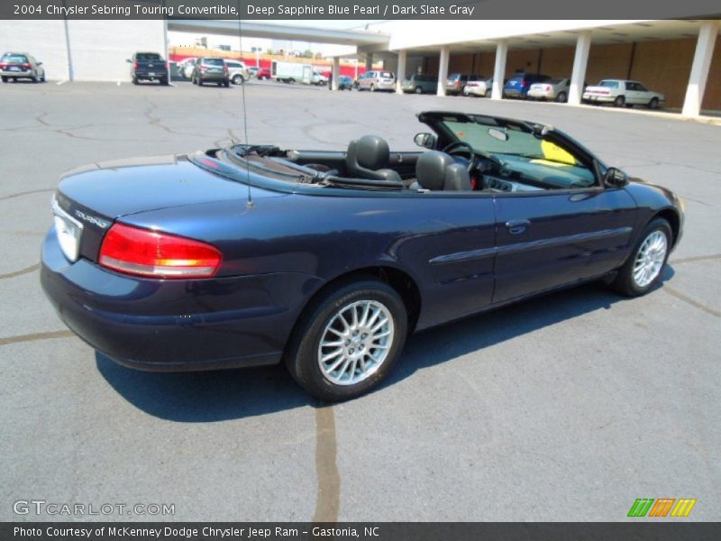 Deep Sapphire Blue Pearl / Dark Slate Gray 2004 Chrysler Sebring Touring Convertible