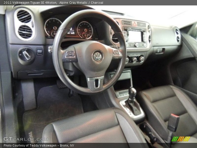 Alpine Gray Metallic / Charcoal 2011 Volkswagen Tiguan SE 4Motion