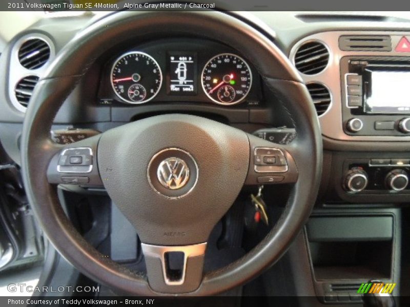 Alpine Gray Metallic / Charcoal 2011 Volkswagen Tiguan SE 4Motion