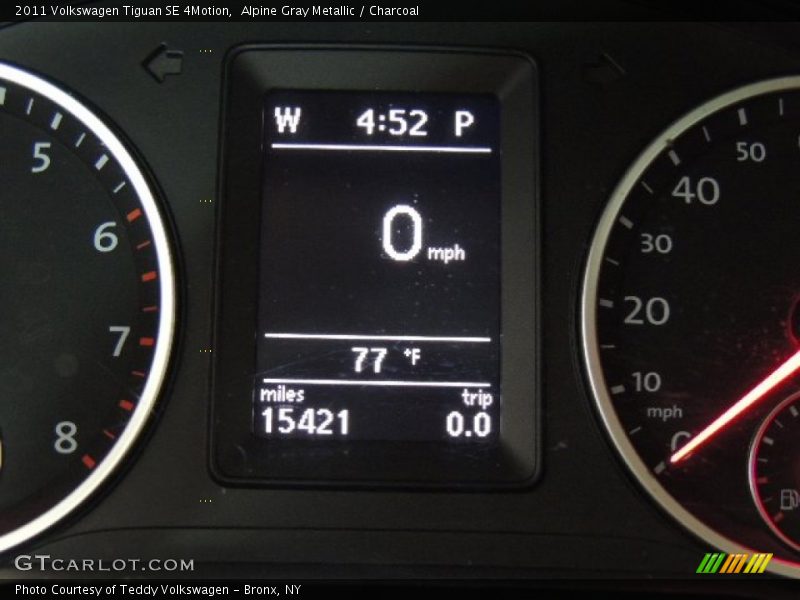 Alpine Gray Metallic / Charcoal 2011 Volkswagen Tiguan SE 4Motion