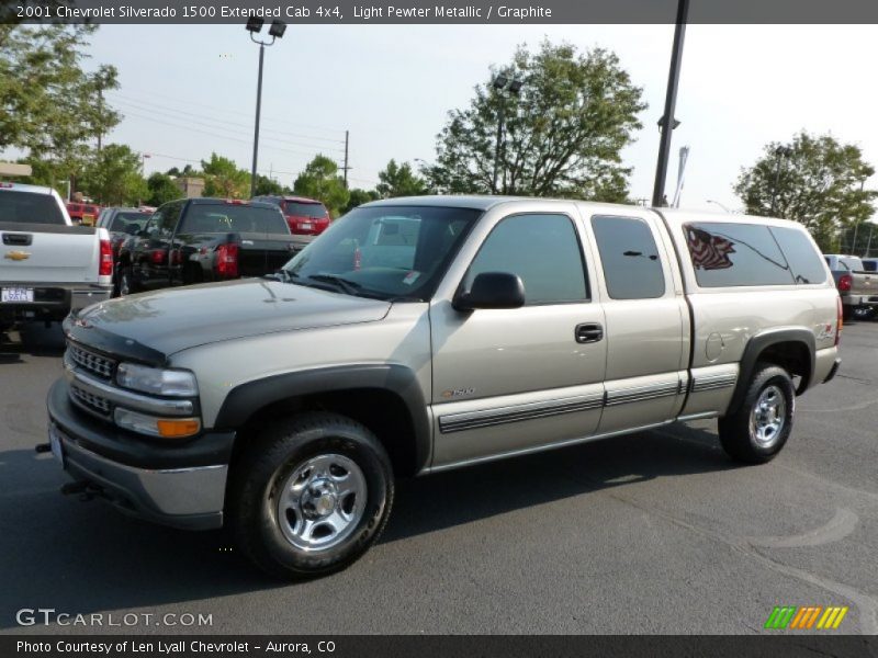 Light Pewter Metallic / Graphite 2001 Chevrolet Silverado 1500 Extended Cab 4x4
