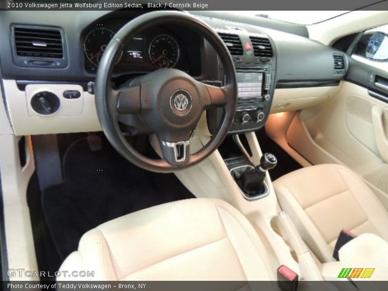 Black / Cornsilk Beige 2010 Volkswagen Jetta Wolfsburg Edition Sedan