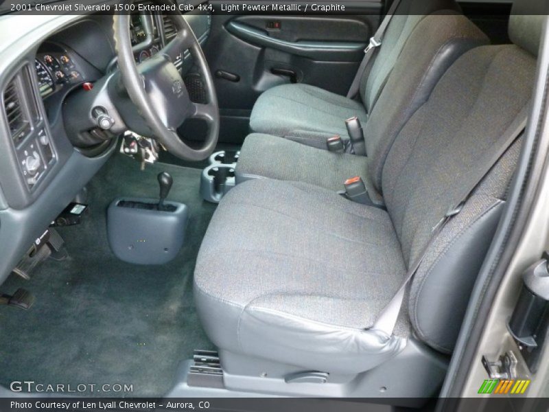Light Pewter Metallic / Graphite 2001 Chevrolet Silverado 1500 Extended Cab 4x4