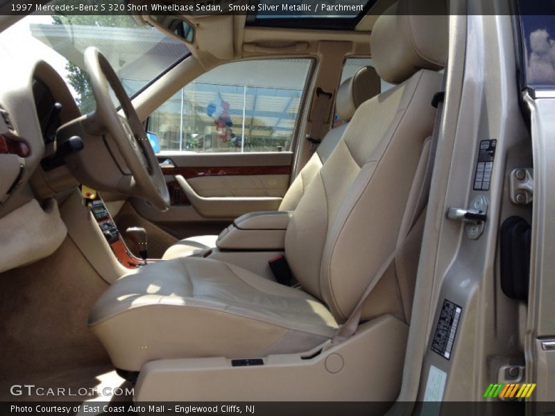 Smoke Silver Metallic / Parchment 1997 Mercedes-Benz S 320 Short Wheelbase Sedan