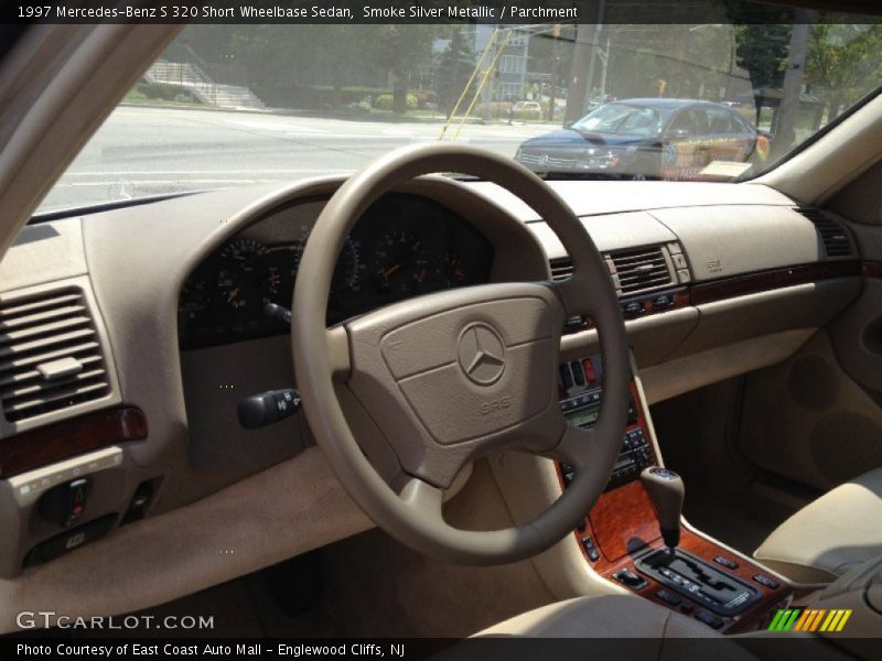 Smoke Silver Metallic / Parchment 1997 Mercedes-Benz S 320 Short Wheelbase Sedan