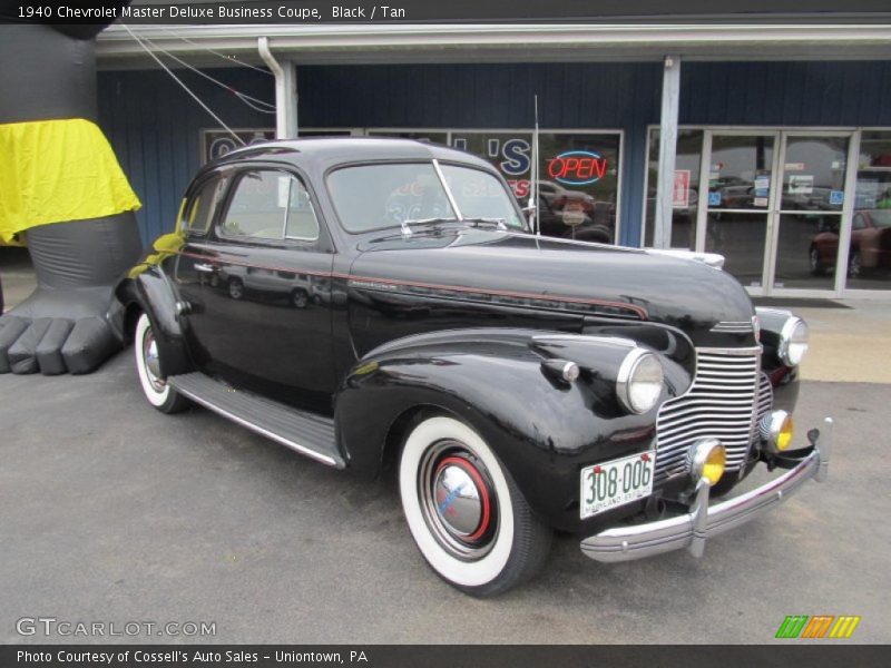 Black / Tan 1940 Chevrolet Master Deluxe Business Coupe