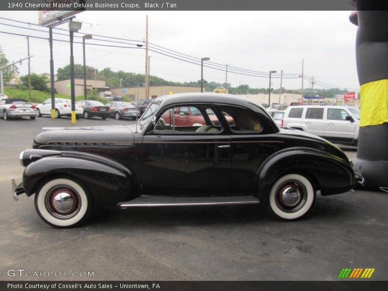 Black / Tan 1940 Chevrolet Master Deluxe Business Coupe